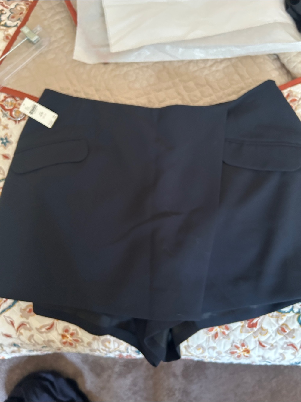 Maeve Tailored Skort with Flap Pocket Accents